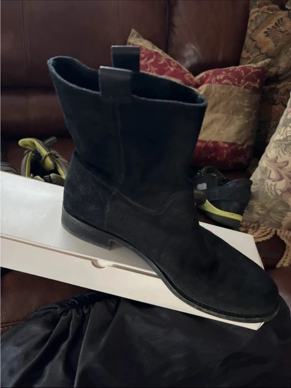 Lucky in Love Black Suede Women's Ankle Booties